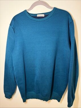 Men's Teal Crewneck Sweater - Unbranded